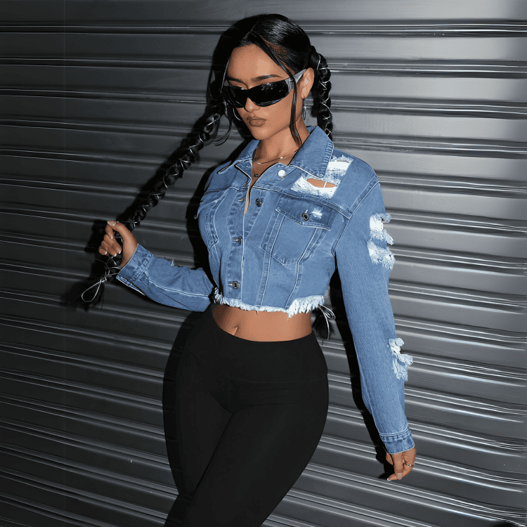 Ripped Denim Crop®