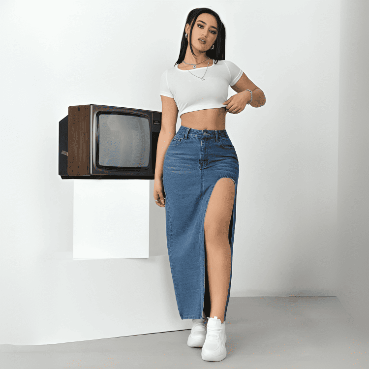 SlitMax Denim Skirt®