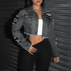 Ripped Denim Crop®